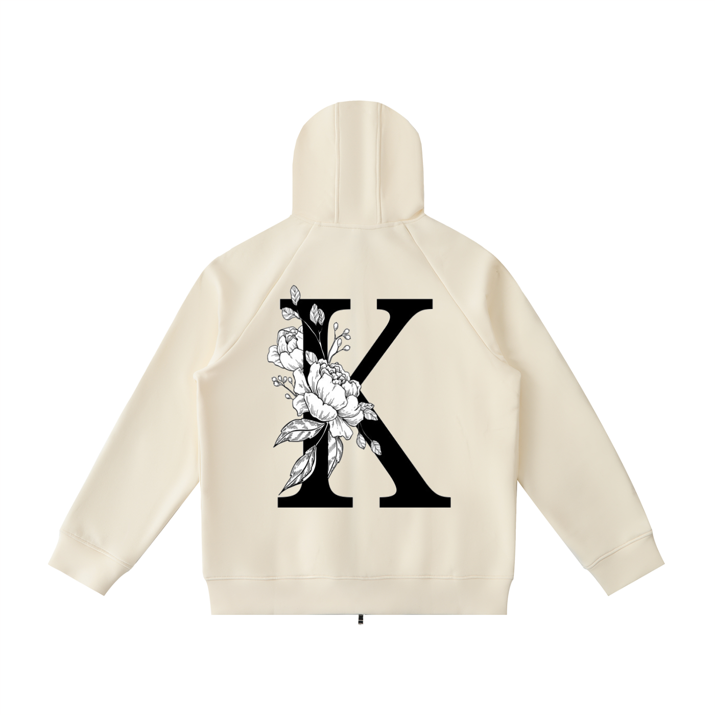 Heavyweight Raglan Sleeve Zip Hoodie