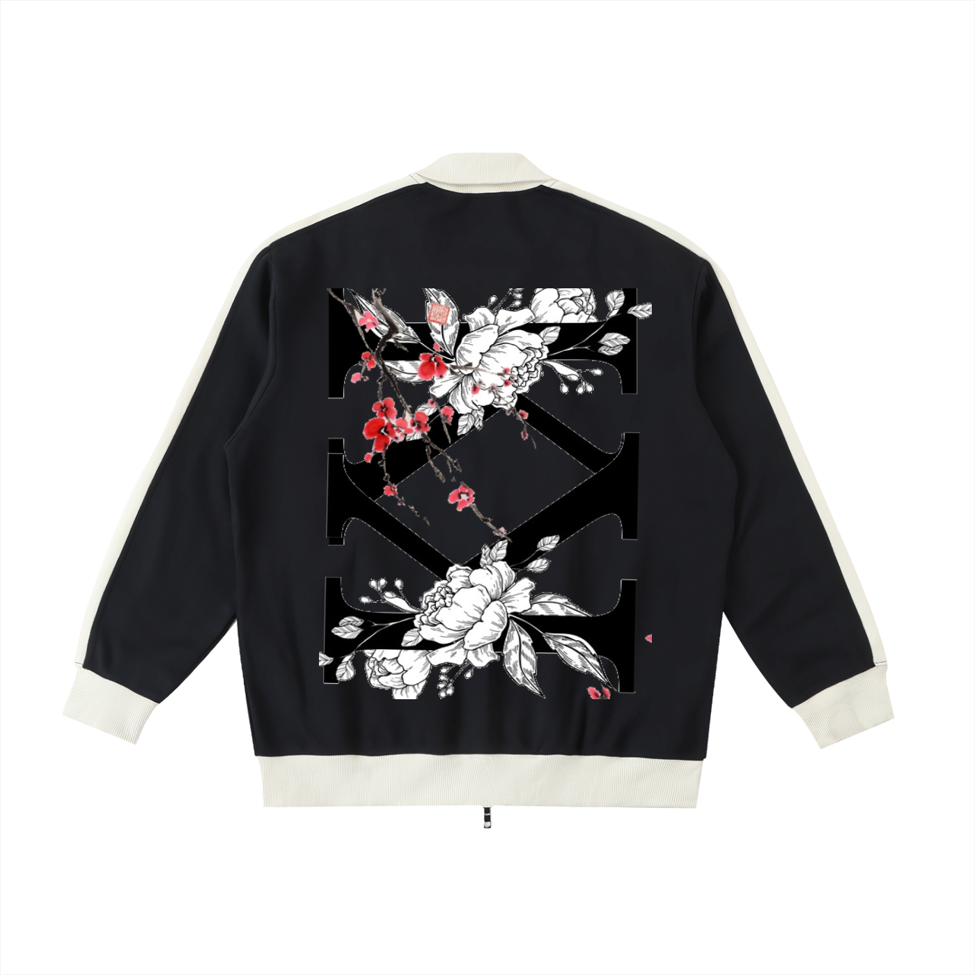 Contrast Trim Stand Collar Jacket