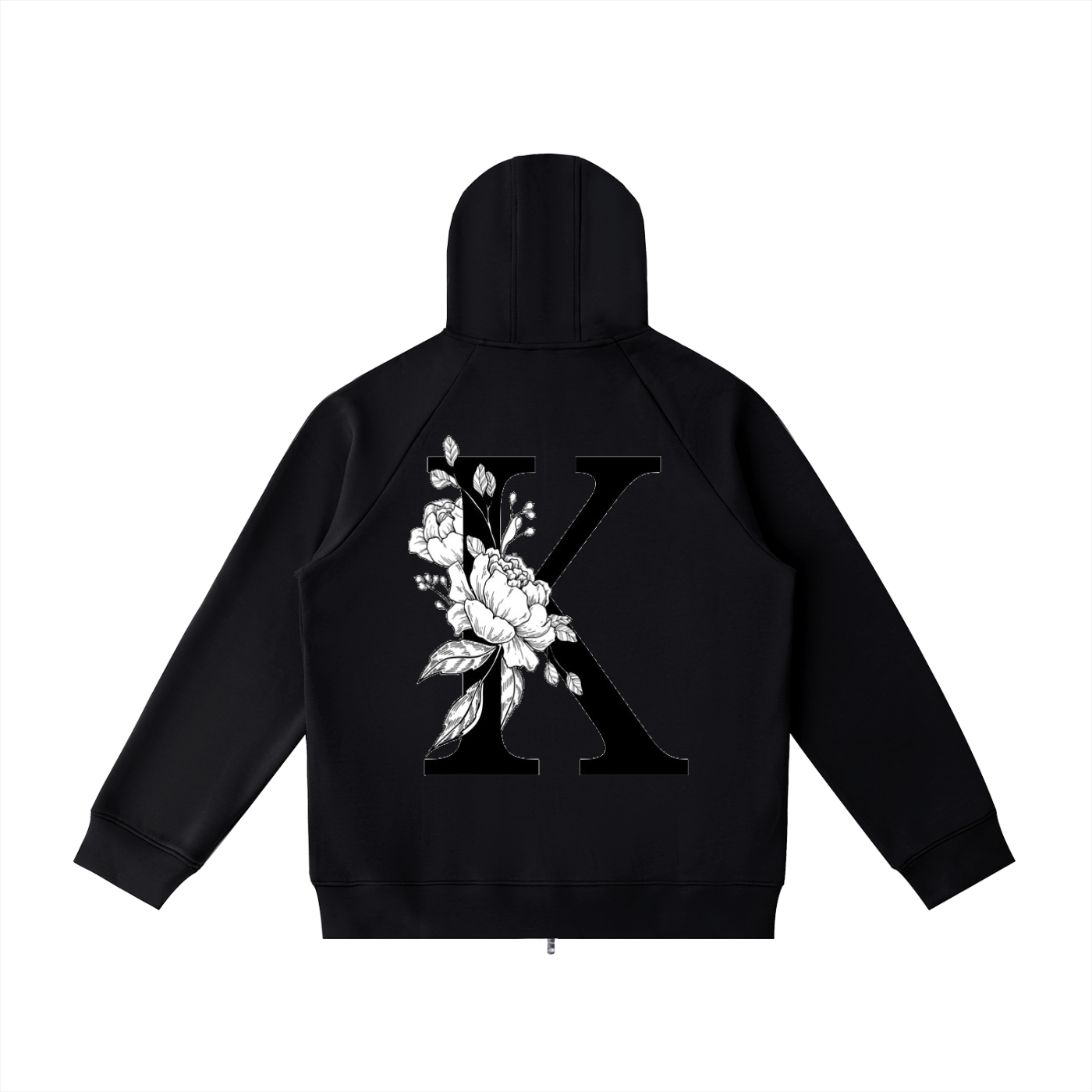 Heavyweight Raglan Sleeve Zip Hoodie