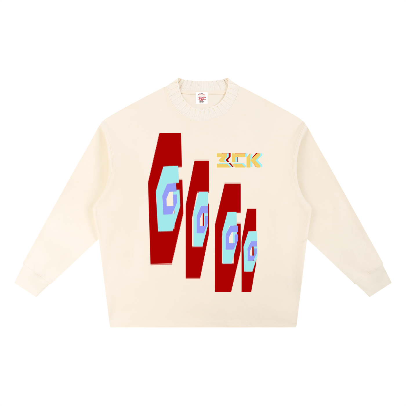 Knitted Round Neck Oversize Sweatshirt