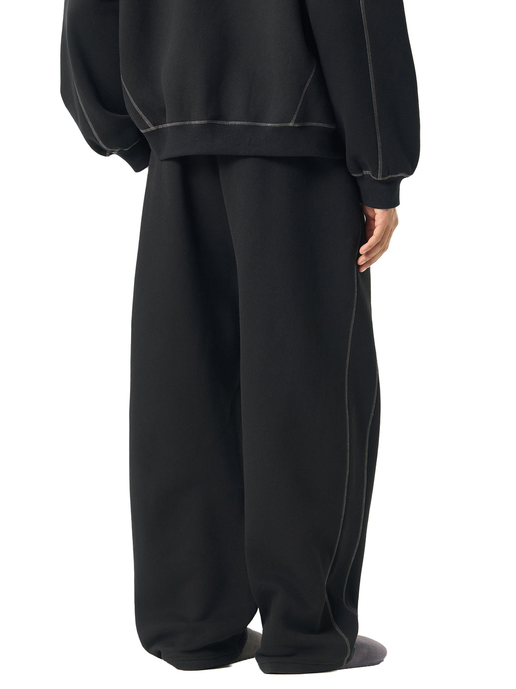 Contrast-Stitched Fleece Sweatpants